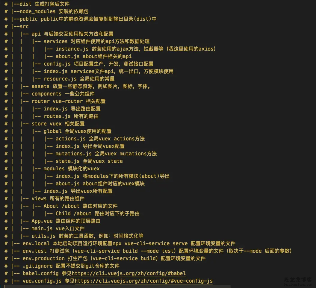 关于VUE环境搭建与生成的目录都是干什么的介绍